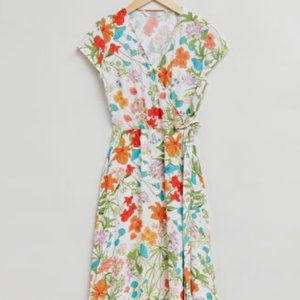 & Other Stories Printed Midi Wrap Dress